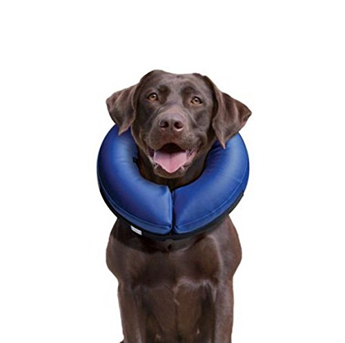 Halskrause Hund Katzen M aufblasbar weich Schutzkragen Soft Hundehalskrause Halskragen Hundekragen Leckschutz 23-31 cm von LABT