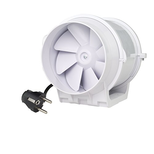 LABT Rohrventilator Rohrlüfter Zusatzlüfter Durchmesser 125 mm Absaug Ansaug Gebläse Industrie Zuluft Abluft Ventilation 2 Stufen von LABT