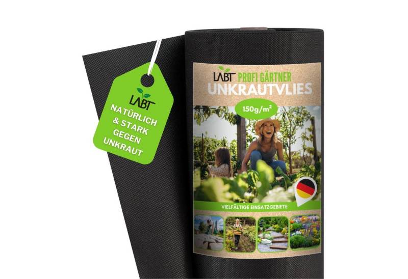 LABT Unkrautvlies LABT® Unkrautvlies Gartenvlies starke 150g/m² 70m² Profi GaLa Vlies, (2-St), Unkrautvlies reißfest von LABT