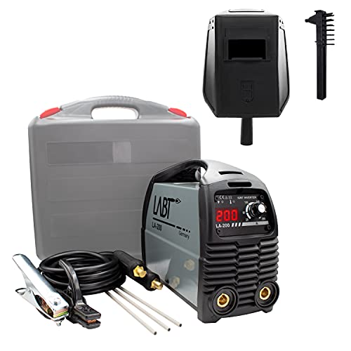 Schweißgerät LABT Power E-Hand Elektroden Schweissgerät IGBT 230V Inverter MMA Starter-Set mit Maske, Bürste, Schweißdioden Hot-Start Anti-Stick ARC-Force (ohne Koffer) von LABT