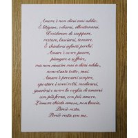Gedicht Ber Die Liebe | Auf Italienisch, Von Hand Niedergeschrieben Gedicht Ber Die Liebe | Auf Italienisch, Von Hand Niedergeschrieben von LACARTOLINAdaEnzo