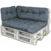 Lacestone - Palettenkissen Palettenauflagen Sitzkissen Rückenlehne Kissen Palette Polster Sofa Couch Set Dunkelgrau - Sitzfläche + Rückenteil + von LACESTONE