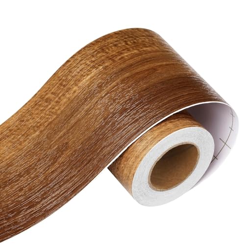 LACHEERY Bordüre Selbstklebend Holz Vinyl für Spiegel Tapetenbordüre Selbstklebend Braun Holzoptik Wasserdicht 7.6cm x 500cm Bordüre Holzoptik für Möbel Schrank Holzfolie Braun Reparatur-Klebeband LACHEERY Bordüre Selbstklebend Holz Vinyl für Spiegel Tapetenbordüre Selbstklebend Braun Holzoptik Wasserdicht 7.6cm x 500cm Bordüre Holzoptik für Möbel Schrank Holzfolie Braun Reparatur-Klebeband von LACHEERY