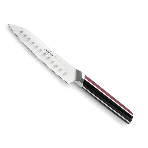 LACOR - 38223 - Santoku Elite Messer, Edelstahl, konische Schleifkante, rutschfester Griff, scharf & widerstandsfähig, Handreinigung, geeignet für jede Art von Fleisch und Fisch, 18 cm von LACOR