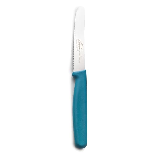 LACOR - 39226 - Etern Tischmesser, Gezahnte Klinge, Edelstahl, 100% BPA-frei, 10,5 cm Klinge, Ergonomischer Griff, Blau LACOR - 39226 - Etern Tischmesser, Gezahnte Klinge, Edelstahl, 100% BPA-frei, 10,5 cm Klinge, Ergonomischer Griff, Blau von LACOR
