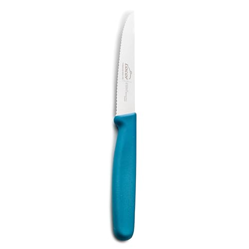LACOR - 39227 - Etern Steakmesser, Gezahnte Klinge, Edelstahl, 100% BPA-frei, 11 cm Klinge, Ergonomischer Griff, Blau LACOR - 39227 - Etern Steakmesser, Gezahnte Klinge, Edelstahl, 100% BPA-frei, 11 cm Klinge, Ergonomischer Griff, Blau von LACOR