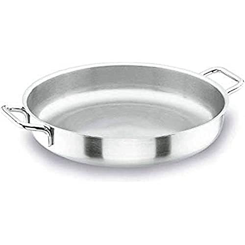 Lacor Wagner 50645W Paella-Pfanne ohne Deckel, Edelstahl 18/10, 45 cm, Silber von LACOR