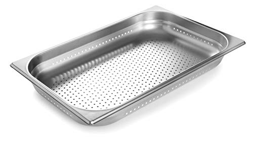 Lacor 66167Z GN Behälter gelocht 1/1, 530 x 325 x 65 mm INOX von LACOR