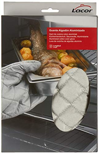 LACOR TOPFHANDSCHUH,BOUMWOLLE,ALU.BESICHTET 24, 24 cm, Silber, 61024 von LACOR