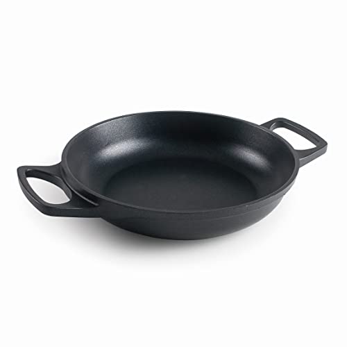 Lacor - 25161 - Mini Aluminiumguss Aluminium Paella Scheibe 100% frei PFOA, Antihaft-Doppelschicht, geeignet für Induktion, Ø 20 x 4,5cm, Schwarz von LACOR