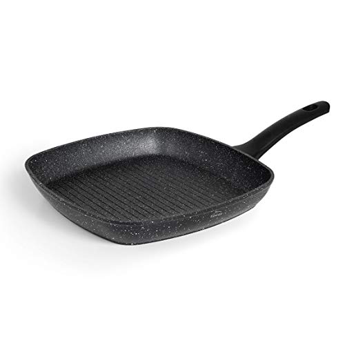 Lacor - 26858 - Non-Stick Grill Pan, Java Square Grill, High Quality Aluminium, Suitable for All Types of hobs Including Induction, Full Induction, 28 x 28 cm, Eco-Friendly and PFOA-Free. von LACOR