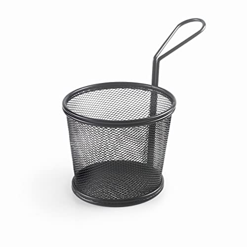 LACOR - 61153 - Schwarzer Snack-Servierkorb, konischer Korb, Kartoffel-Pommes-Korb, Edelstahlkorb, Nicht zum Braten geeignet, 12x10 cm, Mattschwarzes Finish LACOR - 61153 - Schwarzer Snack-Servierkorb, konischer Korb, Kartoffel-Pommes-Korb, Edelstahlkorb, Nicht zum Braten geeignet, 12x10 cm, Mattschwarzes Finish von LACOR