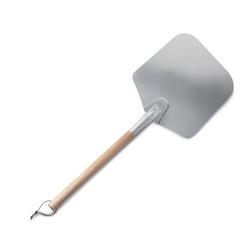 Lacor - 61463 - Abnehmbare Pizzaleiste Holz, Pizza Coop für Backofen, Aluminium- und Holzgriff, Professionelles Design mit Abnehmbarem Griff, Maximale Sicherheit, Maße: 30.5x88 cm von LACOR