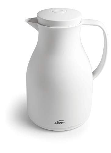 LACOR 62579 Thermoskanne, BPA-frei, doppelwandig, mit Glasschicht innen, Mattweiß, 1,50 l, Polypropylen, 1.5 liters, weiß von LACOR