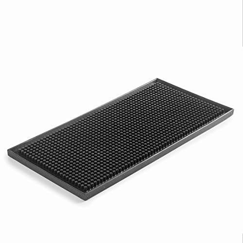 Lacor - 62627 - Teppich oder Barläufer aus 100% rutschfestem Thermoplast-Gummi, um Trocken von Cocktails oder Getränken zu vermeiden, BPA-frei, Maße 30 x 15 x 1,8 cm, Schwarz von LACOR