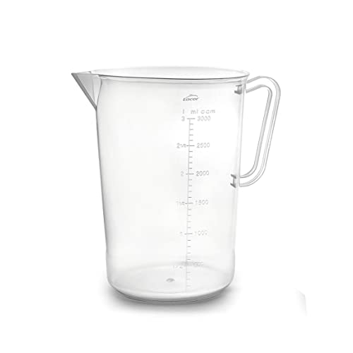 Lacor - 67213 - Messbecher, Messbecher, Flüssigkeitsmessgerät, Edelstahl, BPA-frei, 17 cm, 3 l von LACOR