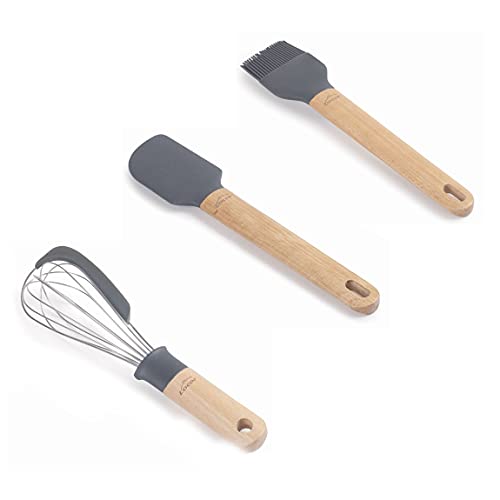 Lacor 68191 - Set mit 3 Unite-Backutensilien, aus Silikon und Holz, BPA-frei von LACOR