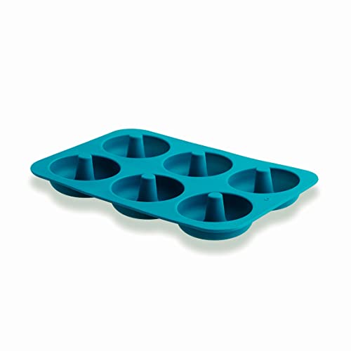 LACOR - 68760 - Platin-Gebäckformen, Donuts-Form, Platin-Silikonform, Antihaft, Flexibel, BPA-frei, Mikrowellenfest, 6 Kavitäten 0.07 L x 6 von LACOR