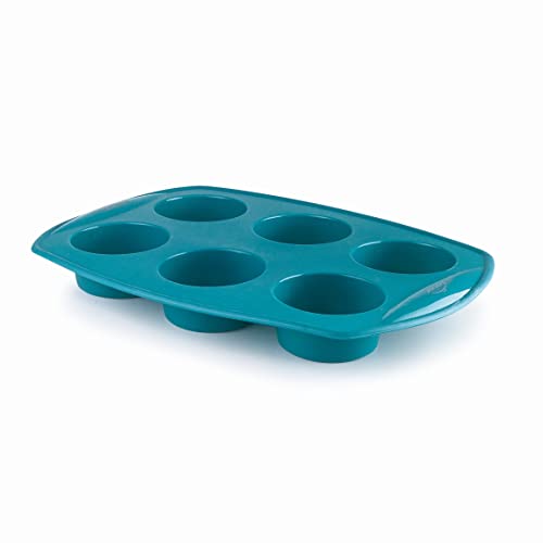 LACOR - 68763 - Platingebäckformen, Muffinform, Platinsilikonform, Antihaftbeschichtet, flexibel, BPA-frei, mikrowellengeeignet, 6 Hohlräume 0.08 L x 6 von LACOR