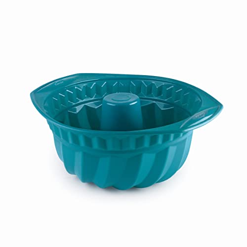 LACOR - 68767 - Platingebäckformen, Savarin Biskuitkuchenform, Silikonform, Antihaftbeschichtet, flexibel, BPA-frei, mikrowellengeeignet, 22x11 cm, 2.3 L von LACOR
