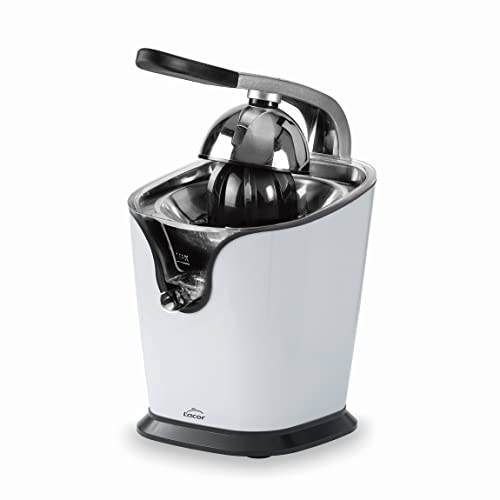 LACOR - 69231 - Vitally White Hebelentsafter, Manueller Entsafter, Anti-Tropfsystem, Edelstahl 18/10, Ergonomischer Hebel, 19.5 x 29 x 29 cm von LACOR