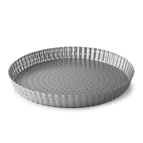LACOR - 68781 - Backform Rund, Kuchenform, Backformen, Gelockte Kuchenform, Perforiert, Kohlenstoffstahl, PFOA-frei, Backofenfest, Gefrierfest, 20 cm von LACOR