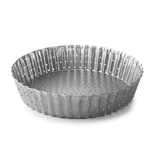 LACOR - 68787 - Backform Rund, Kuchenform, Backformen, Hohe Gelockte Kuchenform, Perforiert, Kohlenstoffstahl, PFOA-frei, Backofenfest, Gefrierfest, 20 cm von LACOR