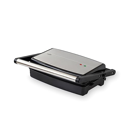 Lacor - 69572 - Klappbarer Grill Totally, Elektrogrill, Grill und Grill, Herausnehmbare Abtropfschale, 180° Öffnung, Aluminiumgussplatten, Ökologisch, PFOA-Frei, 1500 W, 32x27x11 cm von LACOR