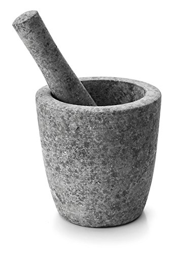 LACOR 60518 Mörser Und Stampfe Der Granit, Stein, grau, 12 x 12 x 12 cm von LACOR