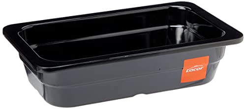 Lacor SCHWARZ BEHALTER Melamine GN 1/4X65MM, Black, 27 x 16 x 7 cm von LACOR