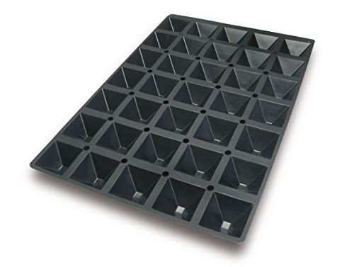 Lacor SILIKONPYRAMIDENFORM 65X65X35 MM (60X40), Silicone, SCHWARZ von LACOR