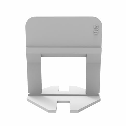 Lacosvi Fliesen-Nivellierclips (300 Stück), 0,35/0,5/1/1,5/2/2,5/3 mm, Abstandhalter, Fliesen, Nivelliersystem für Boden und Wand, für professionelle Fliesenleger- und Heimwerkerarbeiten von LACOSVI
