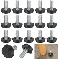 22 Stück verstellbare Möbel-Nivellierfüße M6 x 21 x 25 mm Stuhlbeinschrauben von LADACÈE