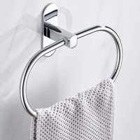 Handtuchring ohne Bohren, runde Handtuchstange, Handtuchhalter aus Edelstahl fürs Badezimmer, patentierter Klebstoff, selbstklebende Handtuchstange, von LADACÈE