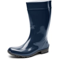 Ladeheid Damen Gummistiefel 100% Wasserdticht Regenstiefel Damen LA-967 (Dunkelblau/Schwarz, 39 EU) von LADEHEID