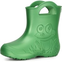Ladeheid EVA federleichte Kinder Gummistiefel für Jungen und Mädchen Regenschuhe Bequeme und wasserdichte Regenstiefel Kinder LA-CA-01 (Smaragdgrün, von LADEHEID