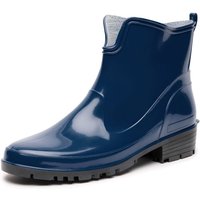 Ladeheid Gummistiefel Damen Kurz Wasserdicht Damenschuhe Elegant und Bequem LA-930 (Dunkelblau, 38 EU) von LADEHEID
