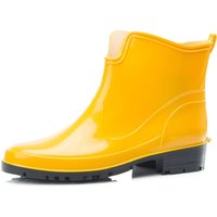 Ladeheid Gummistiefel Damen Kurz Wasserdicht Damenschuhe Elegant und Bequem LA-930 (Gelb, 40 EU) von LADEHEID