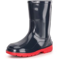 Ladeheid Gummistiefel Kinder Hohe wasserdichte Regenstiefel für Jungen und Mädchen LA-939 (Dunkelblau/Rot, 25 EU) von LADEHEID