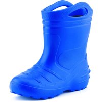 Ladeheid Gummistiefel Kinder federleichte EVA Regenstiefel für Mädchen und Jungen Thermo Gummistiefel gefüttert KL051 (Blau, 25 EU) von LADEHEID