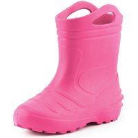 Ladeheid Gummistiefel Kinder federleichte EVA Regenstiefel für Mädchen und Jungen Thermo Gummistiefel gefüttert KL051 (Hellrosa, 23 EU) von LADEHEID