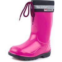 Ladeheid Kinder Gummistiefel mit Stulpe Regenstiefel für Jungen und Mädchen LA-972 (Fuchsia/Schwarz, 27 EU) von LADEHEID
