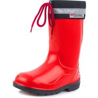 Ladeheid Kinder Gummistiefel mit Stulpe Regenstiefel für Jungen und Mädchen LA-972 (Rot/Schwarz, 22 EU) von LADEHEID