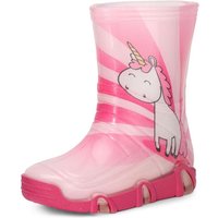 Ladeheid Kinder Mädchen Jungen Gummistiefel SwkBW30 (Rosa Einhorn 30, 23/24 EU) von LADEHEID