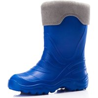 Ladeheid Kinder Mädchen Jungen federleichte EVA Thermo Gummistiefel gefüttert LA-861 (Blau2727c/Grau, 24/25 EU) von LADEHEID
