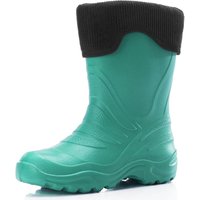 Ladeheid Kinder Mädchen Jungen federleichte EVA Thermo Gummistiefel gefüttert LA-861 (Türkis/Schwarz, 24/25 EU) von LADEHEID