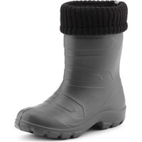 Ladeheid Kinder Mädchen Jungen federleichte EVA Thermo Gummistiefel gefüttert LA845KIDS (Graphite/Schwarz, 26 EU) von LADEHEID