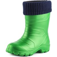 Ladeheid Kinder Mädchen Jungen federleichte EVA Thermo Gummistiefel gefüttert LA845KIDS (Grün/Navy, 25 EU) von LADEHEID