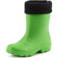 Ladeheid Kinder Mädchen Jungen federleichte EVA Thermo Gummistiefel gefüttert LA845KIDS (Grün375c/Schwarz, 25 EU) von LADEHEID