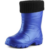 Ladeheid Kinder Mädchen Jungen federleichte EVA Thermo Gummistiefel gefüttert LA845KIDS (Kornblume2727c/Schwarz, 28 EU) von LADEHEID